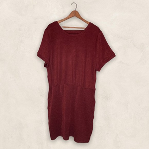 New Altar'd State 1X A Beautiful Soul Arula Red Knit V-Back Sweater Dress Plus A